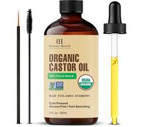 Huile de ricin biologique - FEBEST - 100% pure - Sans hexane - Pressée à froid - 60 ml - Nourrit et renforce