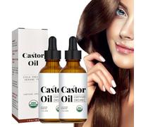 Huile de ricin certifiée USDA, 100 % pure, huile de castor biologique pour la croissance des cheveux, pure, naturelle et pressée à froid, stimule la croissance des cils, des sourcils, des cheveux - 30