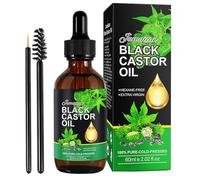 Huile de Ricin Noire 60 ML pour la Croissance des Cheveux, sourcils, cils, Bio Huile de Ricin Pure et Naturelle Pressée à Froid, Huile Hydratante Pour Les Soins De La Peau, Visage, Black Castor Oil