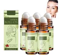 Huile de ricin Roll On pour le ventre, le visage et le corps - Sérum multiusage d'huile de ricin pour le visage pour les femmes, boule de rouleau sous les yeux pour hydrater et plus ferme (5)