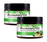 Huile de romarin Batana Huile de ricin Huile de castor 3 en 1 Croissance des cheveux Vegan pressé à froid, 2x 120g