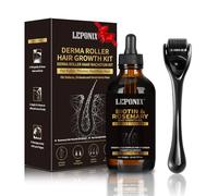 Huile de Romarin Pour Cheveux, Dermaroller 0.25mm, Serum de Croissance, Huile Pousse