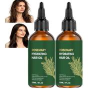 Huile de romarin pour la croissance des cheveux, huile de renforcement du cuir chevelu et des cheveux au romarin, huile rosaire pour chev/eux secs abîmés, huile essentielle de cheve/ux (2pcw)