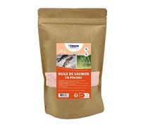 HUILE DE SAUMON EN POUDRE - Sachet 350 g - La Nantaise de Nutrition - Pour appâts, bouillettes, pellets et amorces - Attractif puissant pour la pêche en mer ou rivière - Poudre très odorante