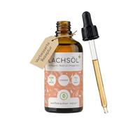 Huile de saumon Plus pour chats et chiens 100 ml I Rapport optimal EPA & DHA I Omega 3 & 6 à base d'huile de saumon et d'huile d'algues I Saumon de mer Atlantique et Salmon Oil