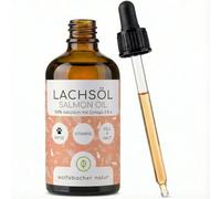 Huile de Saumon pour Chats avec Oméga 3 & 6 | 100ml Huile de Saumon Norvégien Naturelle de l'Atlantique | Complément Hautement Dosé pour Chats