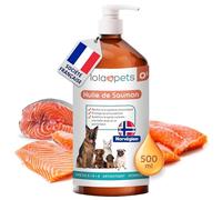 Huile de Saumon pour Chien et Chat 500ml - NORVÈGE - Omega 3+6+9 Vitamine E