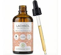 Huile de Saumon pour Chiens 100ml - Complément Riche en Oméga 3, Huile Naturelle de Saumon Atlantique de Norvège