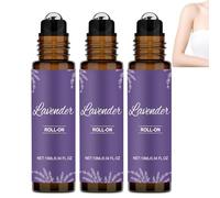 Huile de sérum à la lavande en roll-on, huile de sérum apaisante à la lavande naturelle pour la relaxation, nourrissante, non grasse, absorption rapide, format voyage, pour tous types de peau. (3pcs)
