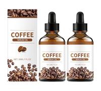 Huile de sérum au café, huile de café naturelle pour les soins de la peau et des cheveux, massage, rajeunissante et raffermissante, anti-rides et éclaircissante, raffermit la peau délicate (2pcs)