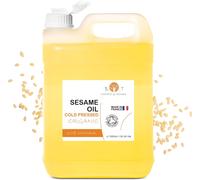 Huile De Sésame Bio 100% Pure Et Naturelle Pressée À Froid Multi-Usage Anti-Âge Pour La Peau Soin Capillaire Huile De Massage Ayurveda, 1000 Ml