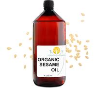 Huile De Sésame Bio 100% Pure Et Naturelle Pressée À Froid Multi-Usage Anti-Âge Pour La Peau Soin Capillaire Huile De Massage Ayurveda, 1000 Ml