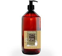 Huile de sésame biologique 100% pure et naturelle extraite de la pression à froid des graines de sésame. Certifié biologique. Soins de la peau et des cheveux. Huile de massage Ayurveda - 1000 ml 1 L