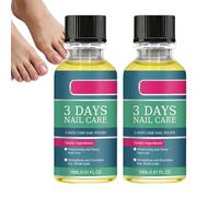 Huile de soin des ongles 3 jours, kit de réparation pour ongles naturels cassés, vernis à on/gles transparent fortifiant, soin huileux pour on/gles abîmés, fortifiant ong/les d'orteils fragiles (2PCS)
