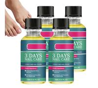 Huile de soin des ongles 3 jours, kit de réparation pour ongles naturels cassés, vernis à on/gles transparent fortifiant, soin huileux pour on/gles abîmés, fortifiant ong/les d'orteils fragiles (4PCS)