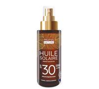 Huile de Solaire SPF30 - Protection UVA/UVB - 84% naturelle - Parfum Monoï - Fabriquée en France - 100ml - Propos'Nature