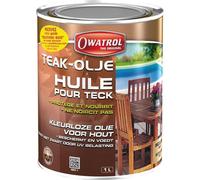 OWATROL - TEAK-OLJE - Huile pour Teck - Protège et Nourrit les Bois Exotiques - 1,0 L