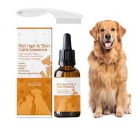Huile De Toilettage pour Chiens Et Chats, Huile De Soin des Poils d'animaux, Poils Brillants Grâce Au Collagène Et Aux Huiles Naturelle, Après-Shampoing sans Rinçage pour Chiens Et Chats - 30 ML