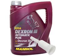 Huile de transmission MANNOL Dexron III Automatik Plus 4 litres avec bec verseur