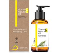 Huile De Vitamine E 100% Naturelle,VéganSoin Anti Age VisageHydratante Réparatrice Pour Mains,Ongles Et CuticulesAllié Pour Cheveux Secs Et Dévitalisés,Or,250 Ml.