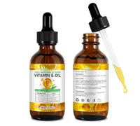 Huile de Vitamine E 75 000 UI 60ml, 100% Pure Huile de Vitamine E Bio pour la Peau, le Visage & les Cheveux, Huile Vitamine E pour les Cicatrices, Vergetures & Rides, Sans OGM (2 Flacon, 60ml)