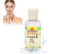 Huile de Vitamine E Visage Cosmetique, Vitamine E Essence Huile Blanchiment, Hydratant Soins du visage Hydratant 75ml (bouteille verte pour la matinée)