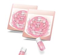 Huile Démaquillante Visage, Capsules D'huile Nettoyante Naturelle Mini Bouteilles, Jetables Huile Démaquillante Portable pour les Types De Peau, Pour Voyages(2-bag(pink bottle))