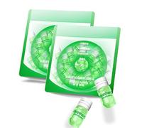 Huile Démaquillante Visage, Capsules D'huile Nettoyante Naturelle Mini Bouteilles, Jetables Huile Démaquillante Portable pour les Types De Peau, Pour Voyages(2-bag(green bottle))