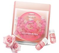 Huile Démaquillante Visage, Capsules D'huile Nettoyante Naturelle Mini Bouteilles, Jetables Huile Démaquillante Portable pour les Types De Peau, Pour Voyages(1-bag(pink bottle))