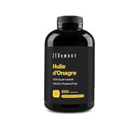 Huile d'Onagre 1000 mg - 10% AGL, Pressée à Froid - 200 Gélules | Source d'Oméga-6, avec Vitamine E Naturelle - Sans Additifs, Sans Gluten - 1-2 par Jour, +3 Mois - Zenement