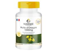 Huile d'onagre - avec 1000mg d'huile d'onagre dont 650mg d'acide linoléique et 10mg de vitamine E - 120 softgels - qualité pharmacie allemande - hautement dosé -| Warnke Vitalstoffe