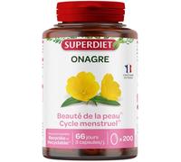 SUPERDIET -HUILE D'ONAGRE - Beauté de la peau - Phytothérapie - Conditionné en France - 200 capsules