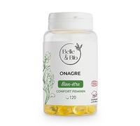 Huile d'Onagre Bio Certifée Ecocert - Cycle menstruel et équilibre hormonal 120 capsules - Cure 1 mois - Complément Alimentaire BELLE&BIO - Fabriqué en France