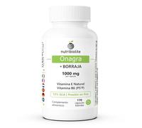 Huile d'Onagre et Bourrache - Pressées à Froid 1000 mg 12% de GLA - Vitamine B6 P5'P + Vitamine E Naturelle - Équilibre Hormonal, SPM, Ménopause et Santé de la Peau - 170 Perles | Nutribiolite