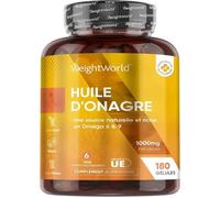 Huile D'onagre Pressée À Froid 1000mg -180 Vegan À Multi Usages Pour 6 Mois, Gélules Riche En Oméga 6 & 9