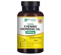 Huile d'onagre végétalienne 2000 mg avec vitamine E et B6 - 60 gélules molles végétaliennes | 180 mg de GLA par capsule I Santé des femmes I Qualité supérieure I par Prowise Healthcare