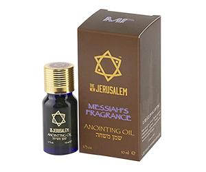 Huile d'onction premium de Terre Sainte « Parfum du Messie » - Fabriquée en Israël avec de l'huile d'olive extra vierge, de myrrhe, d'aloès et de cassia - Parfums bibliques pour un cœur heureux
