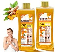 Huile Eclaircissante,2pcs Huile de Curcuma le corps,Huile de Curcuma,Turmeric Oil,D'huile de Curcuma pour Blanchir la Peau,Papaya Super Whitening Oil,Vitamine E Huile Corporelle,Body Whitening Oil