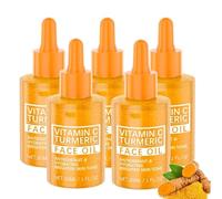 Huile Éclaircissante,Serum Éclaircissant Anti-taches Visage et Corps,Vitamine C et Curcuma Nettoie La Peau En Profondeur,Offrant Un Teint Unifié,Pour Tous Types de Peaux Pour Hommes et Femmes 30ml (5)