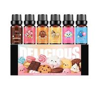 Huile ée pour la fabrication de bougies - Candy lot de 6 | Diffuseur d'huile ée, ensemble longue durée, pour chambre, maison, fête, soins de la peau, boule de bain, savon, Da