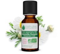 VOSHUILES - Huile Essentielle Camomille Romaine 5ml - 100% Pure et Naturelle - BIO - HEBBD et ECOCERT - Nombreuses Vertus et Applications - Aromathérapie- Bien-être