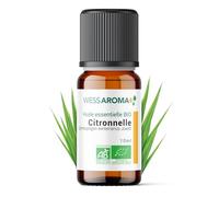 Huile Essentielle BIO de Citronnelle de Java 10ML - Certifiée AB - 100% Pure & Naturelle, Chémotypée HEBBD - Pratiques agricoles durables - Analysée et conditionnée en France