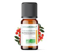 Huile Essentielle BIO de Gaulthérie couchée 10ML - Certifiée AB - 100% Pure & Naturelle, Chémotypée HEBBD - Pratiques agricoles durables - Analysée et conditionnée en France
