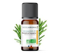 Huile Essentielle BIO de Romarin à Camphre 10ML - Certifiée AB - 100% Pure & Naturelle, Chémotypée HEBBD - Pratiques agricoles durables - Analysée et conditionnée en France