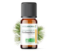 Huile Essentielle BIO de Térébenthine, Pin maritime 10ML - Certifiée AB - 100% Pure & Naturelle, Chémotypée HEBBD - Pratiques agricoles durables - Analysée et conditionnée en France