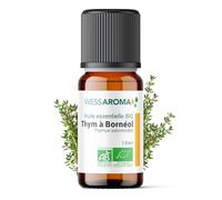 Huile Essentielle BIO de Thym à Bornéol, Feuilles de Sarriette 10ML - Certifiée AB - 100% Pure & Naturelle, Chémotypée HEBBD - Pratiques agricoles durables - Analysée et conditionnée en France