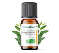 Huile Essentielle BIO d'Eucalyptus Globulus (Globuleux) 10ML - Certifiée AB - 100% Pure & Naturelle, Chémotypée HEBBD - Pratiques agricoles durables - Analysée et conditionnée en France