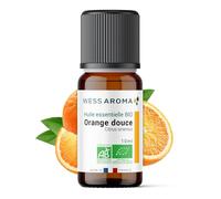 Huile Essentielle BIO d'Orange douce 10ML - Certifiée AB - 100% Pure & Naturelle, Chémotypée HEBBD - Pratiques agricoles durables - Analysée et conditionnée en France