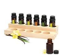 Huile Essentielle Boîte de Rangement en Bois Présentoir et Support de Aromathérapie Huiles 11 Flacons d'Huiles Essentielles de 5 à 15 ml, Organisateur D'affichage Collection de Vernis à Ongles