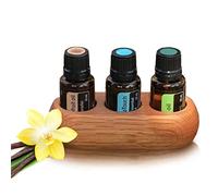 Huile Essentielle Boîte de Rangement en Bois Présentoir et Support de Aromathérapie Huiles 3 Flacons d'Huiles Essentielles de 5 à 15 ml, Organisateur D'affichage Collection de Vernis à Ongles